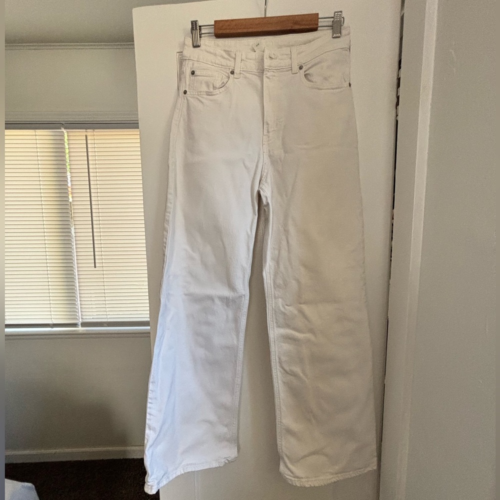 Women's White wide leg Jeans